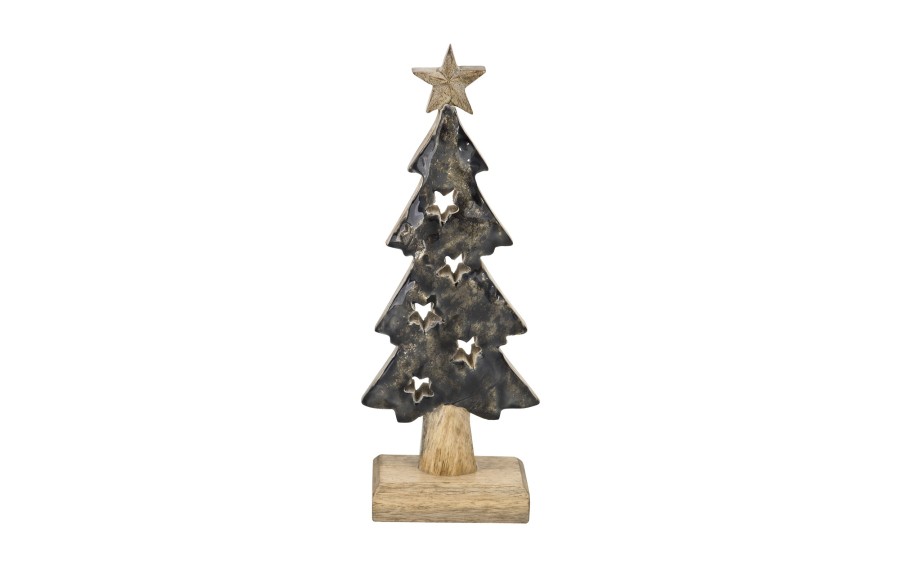 Figurka świąteczna drewniana Choinka 30 cm mała