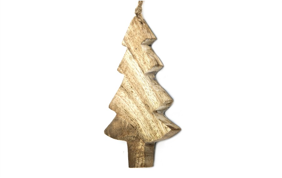 Zawieszka świąteczna z drewna Choinka 12 cm