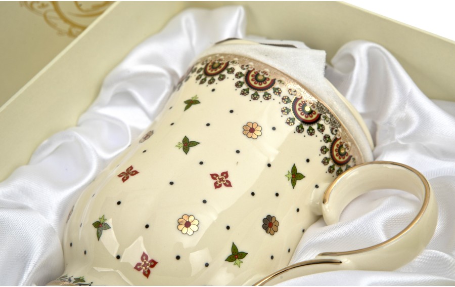 Kubek porcelanowy 450 ml z zaparzaczem Casablanca