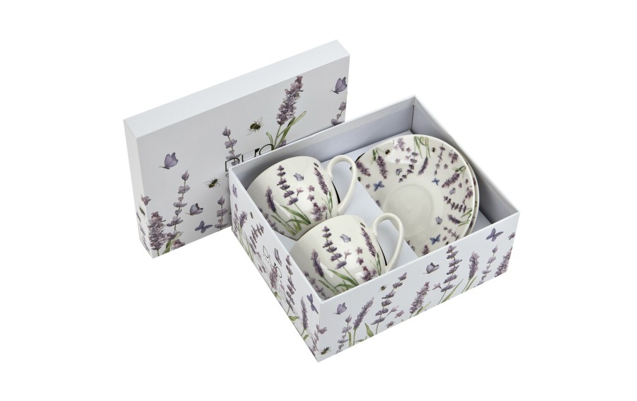 Komplet 2 filiżanek 270 ml + spodki Classic Lavender