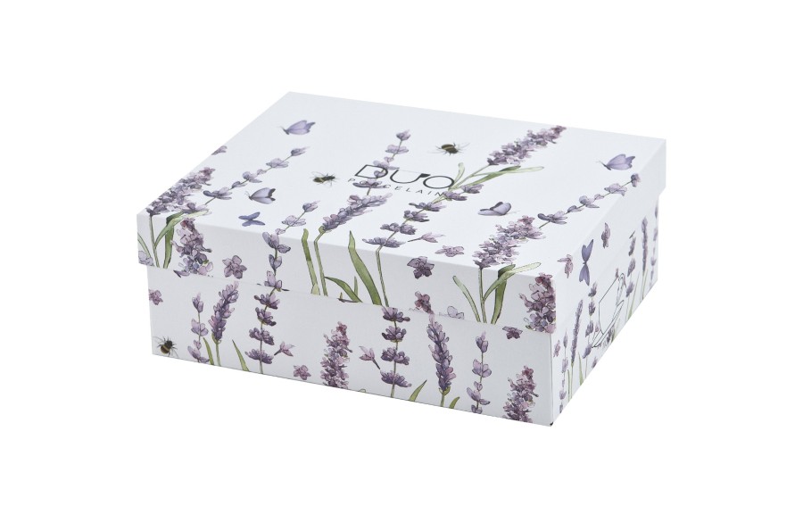 Komplet 2 filiżanek do espresso 110 ml + spodki Classic Lavender