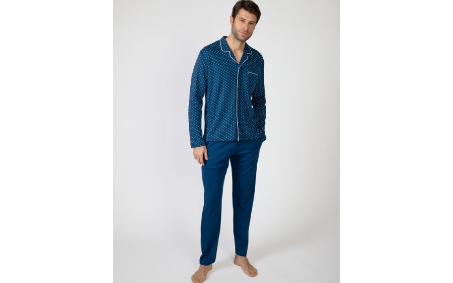 Piżama męska rozm. XXL P751310 B11 Navy Blue