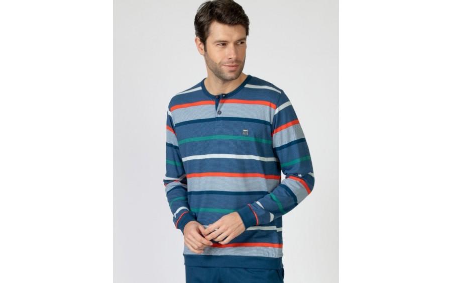 Piżama męska rozm. M P751305 Navy Blue