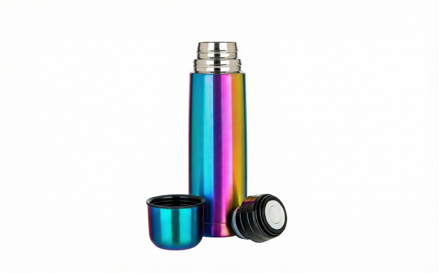 Termos Banquet Avanza 0,5 l Rainbow, stal nierdzewna, korek automatyczny, kubek w zakrętce