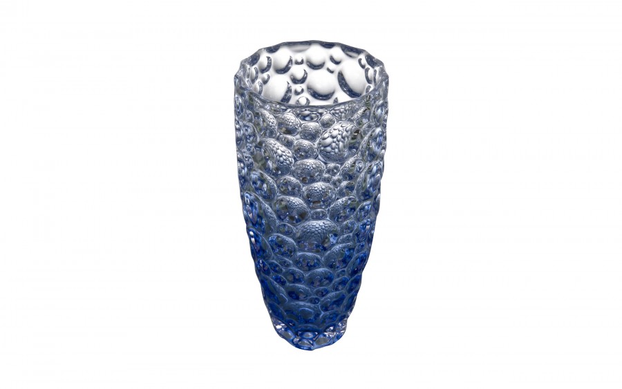 Wazon kryształowy Lisboa Ombre Blue 35 cm Bohemia Jihlava