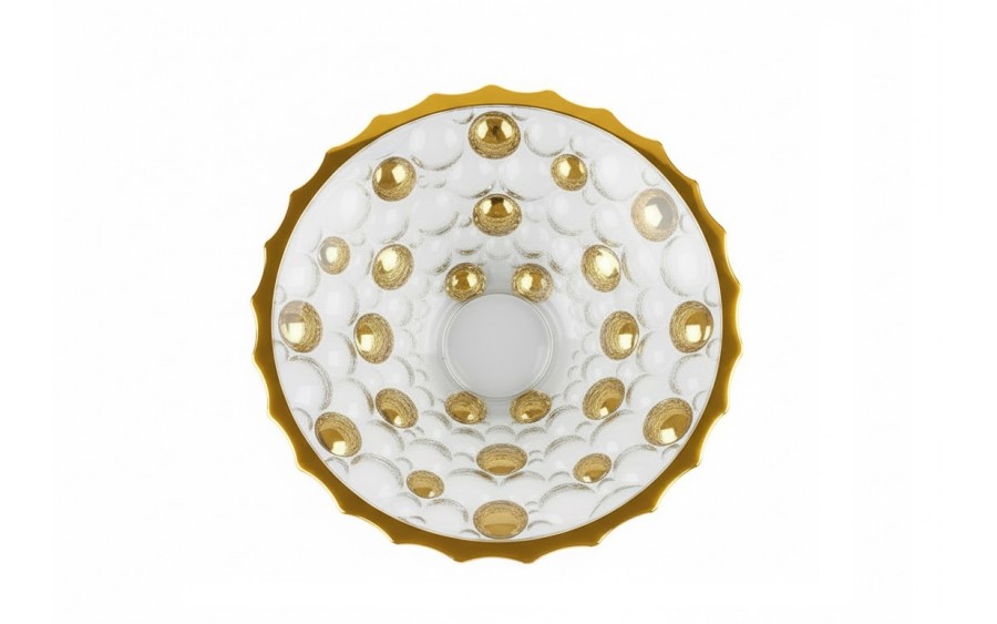 Bohemia Jihlava Lisboa Gold misa kryształowa 30 cm 022366