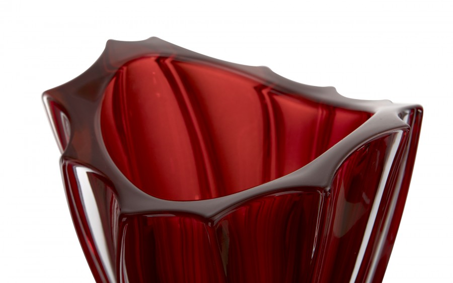 Wazon kryształowy 32 cm Plantica Red Bohemia
