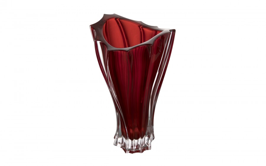 Wazon kryształowy 32 cm Plantica Red Bohemia