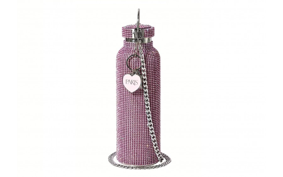 Diamentowa butelka termiczna Paris Hilton 750 ml różówa| Styl i glamour
