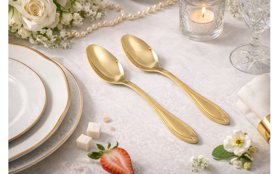 Łyżeczka do herbaty Titanium Gold 3 Belo Inox 13,5 cm złota