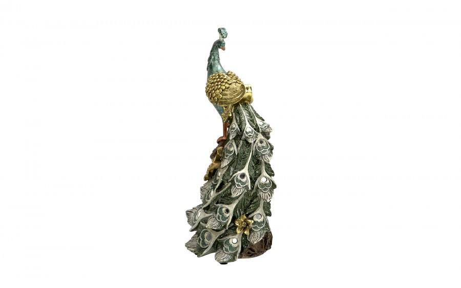 Figurka dekoracyjna Paw 29 cm niebiesko-złoty 181031