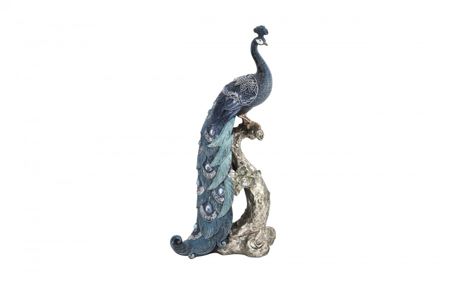 Figurka dekoracyjna Paw 40 cm niebieski 164730
