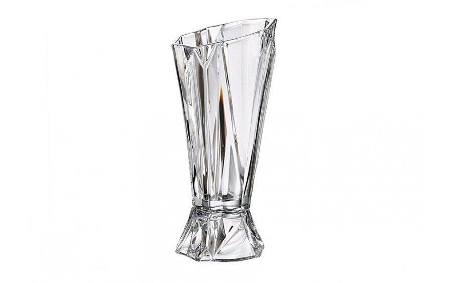 Kryształowy wazon na nodze ENIGMA 38 cm Bohemia Crystalite