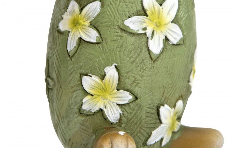Figurka dekoracyjna Zając z kwiatkiem 16 cm VB0328