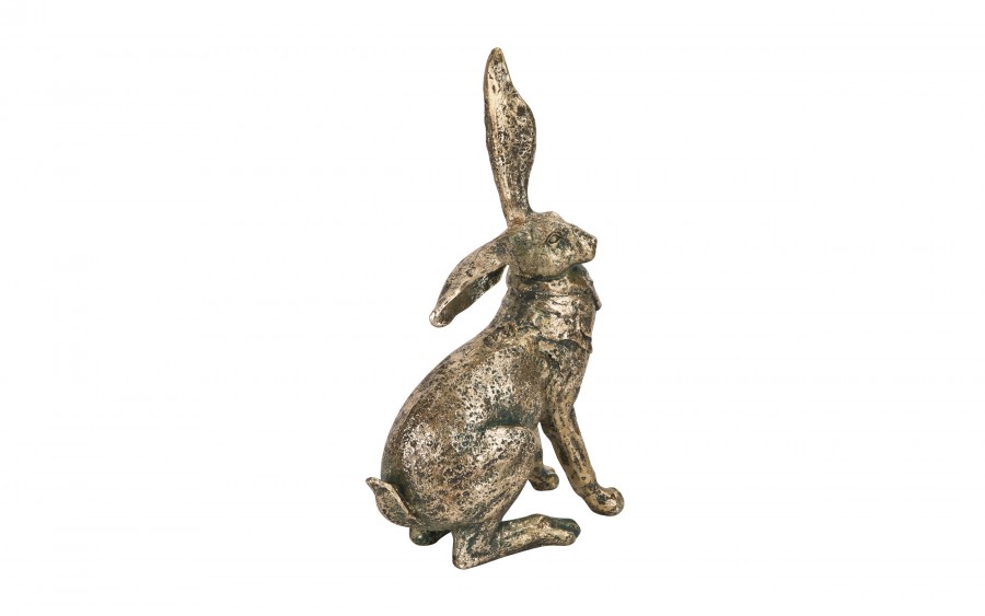 Figurka z tworzywa Zając 36,5 cm Złoty GJ0017