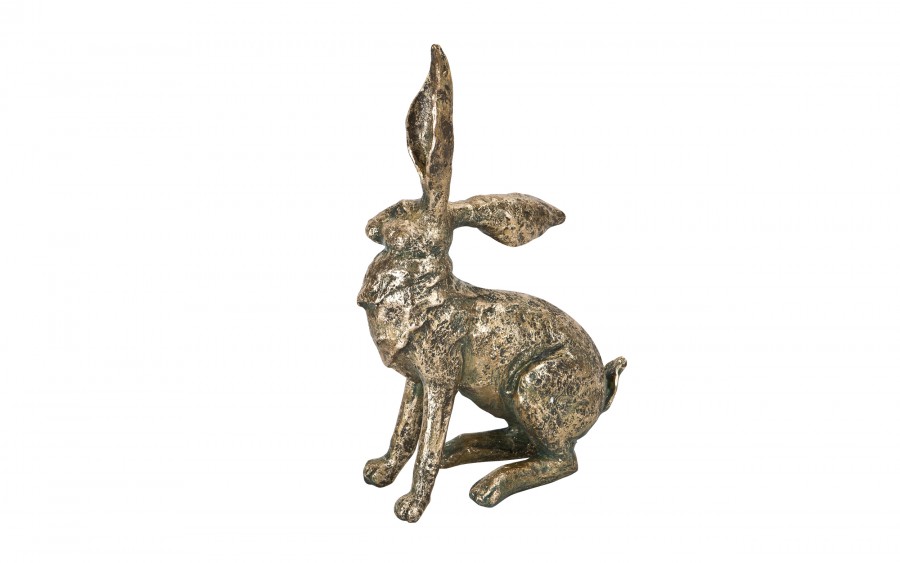 Figurka z tworzywa Zając 36,5 cm Złoty GJ0017