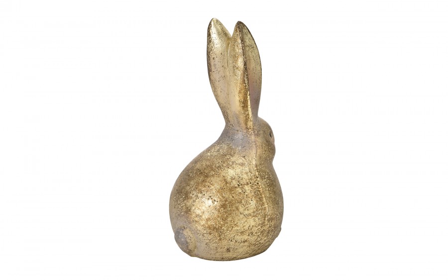 Figurka z tworzywa Królik 31 cm Złoty GJ0020