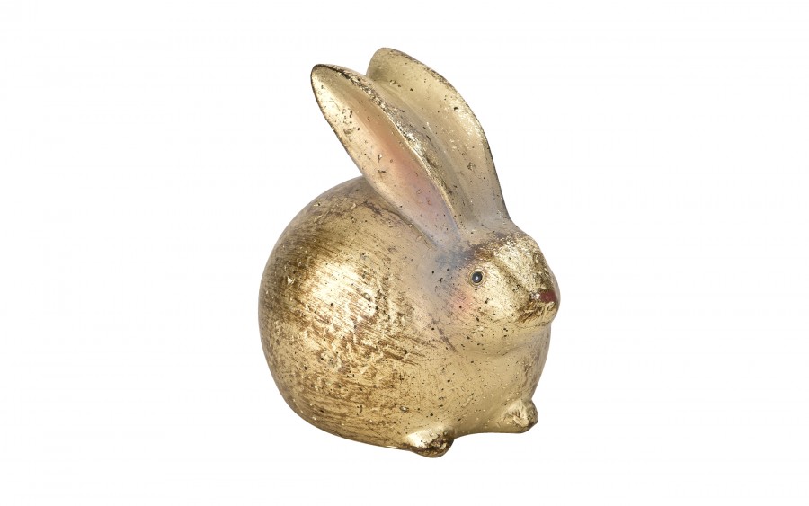 Figurka z tworzywa Królik 16,5 cm Złoty GJ0019