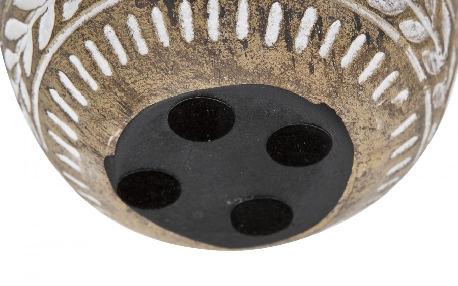 Ozdoba Jajko 10 cm brązowo-białe AP143944