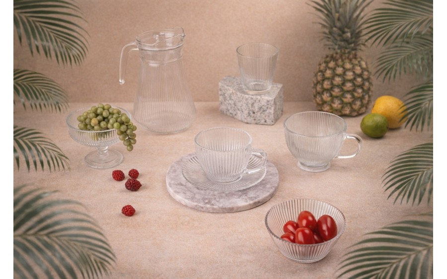Dzbanek szklany ryflowany Selena 1,2 L Altom Design do wody, soku i lemoniady