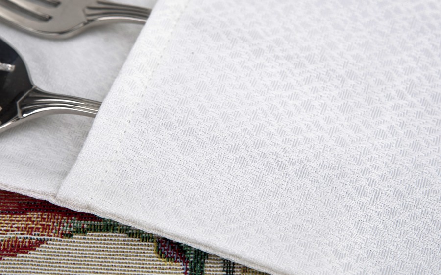 Pokrowiec na sztućce Puebla 099 Cream, kieszonka plamoodporna teflon