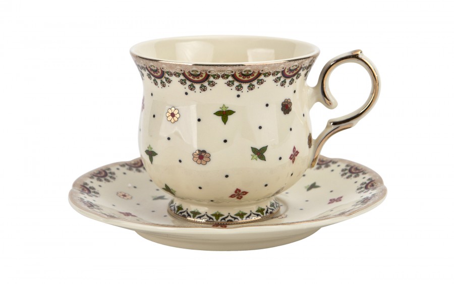 Komplet 6 filiżanek 260 ml ze spodkami Casablanca DUO