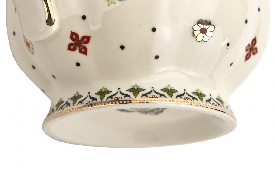 Kubek 450 ml Casablanca DUO, porcelana śmietankowa ze złoceniem