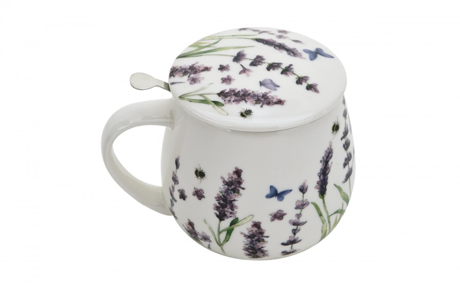 Kubek baryłka z zaparzaczem 430 ml Lavender