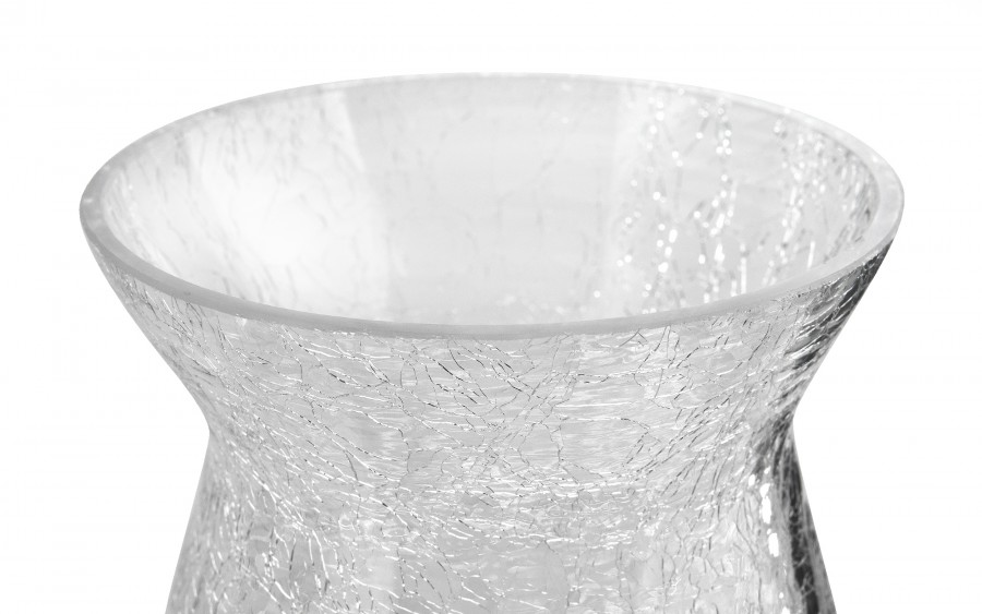 Kielich świecznik szklany Dekor-Pap CX0926 13x13x20 cm przeźroczysty złoty glamour elegancka dekoracja stołu i salonu