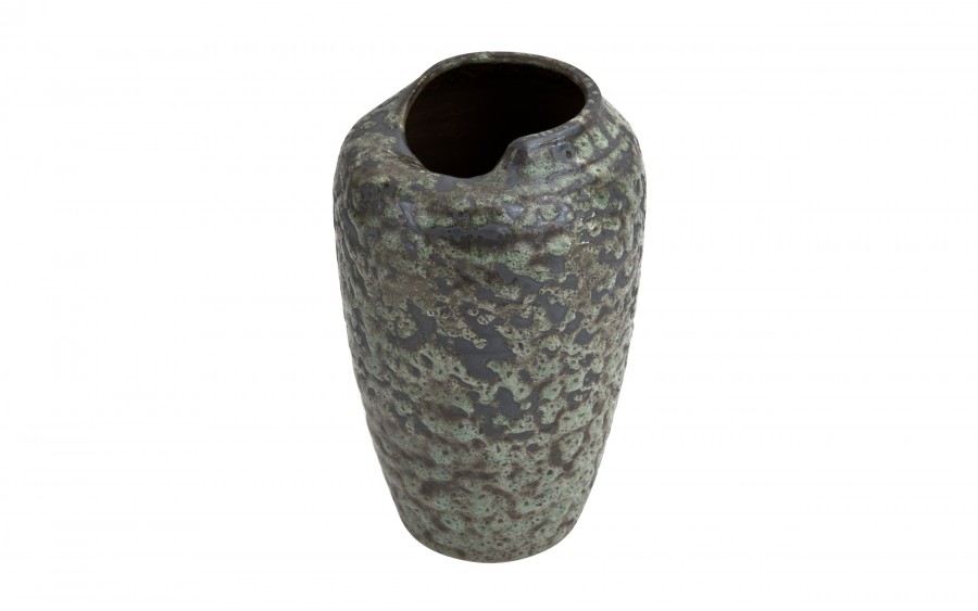 Wazon ceramiczny 29 cm ciemnozielony