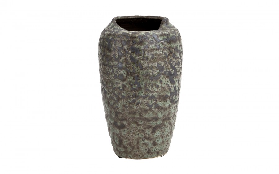 Wazon ceramiczny 29 cm ciemnozielony