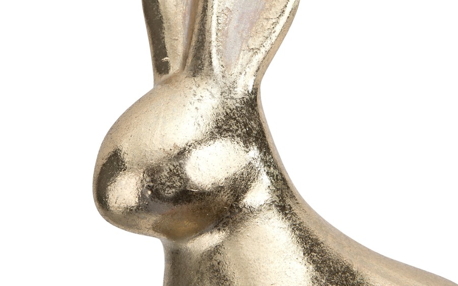 Figurka dekoracyjna Zając 26 cm ceramiczny złoty
