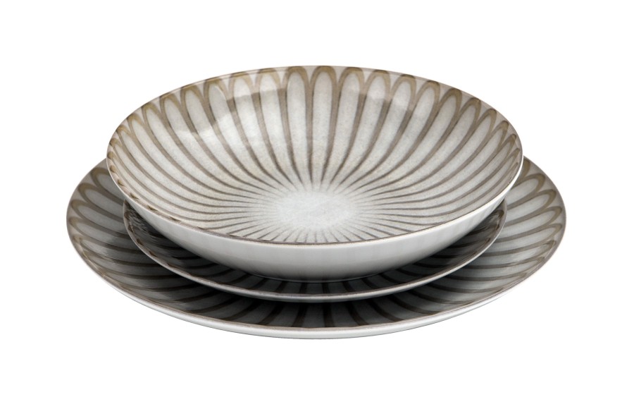 Komplet Talerzy Lubiana Boss Roma 18 el. dla 6 Osób Porcelana Dekor 9228
