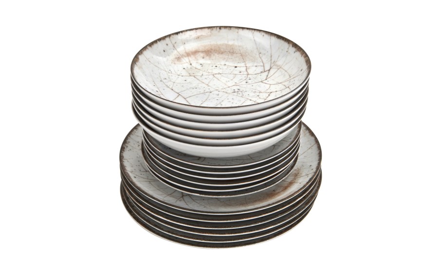 Komplet Talerzy Lubiana Boss Roma 18 el. dla 6 Osób Porcelana Dekor 9229