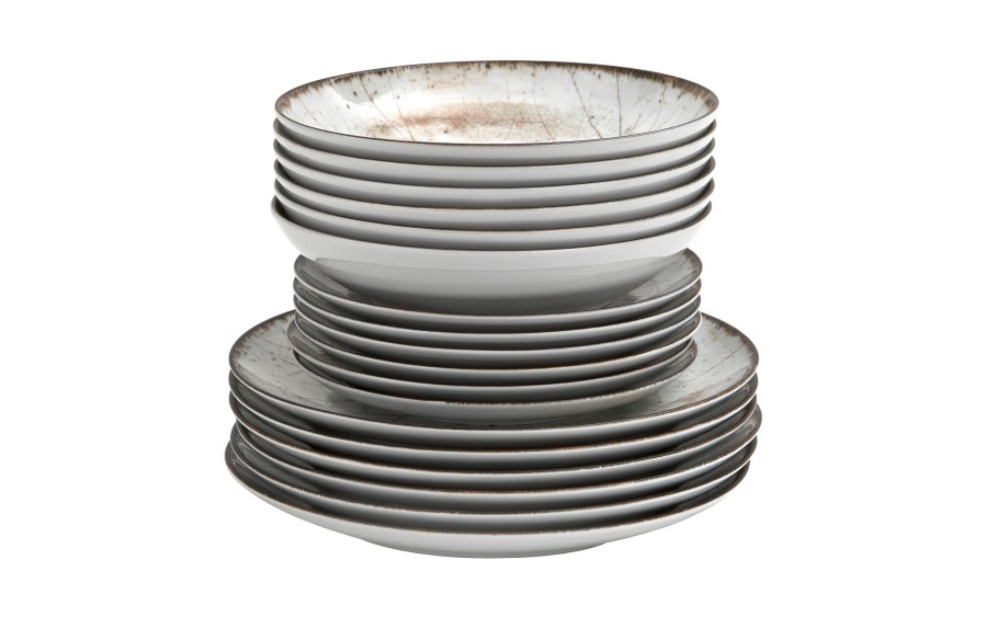 Komplet Talerzy Lubiana Boss Roma 18 el. dla 6 Osób Porcelana Dekor 9229