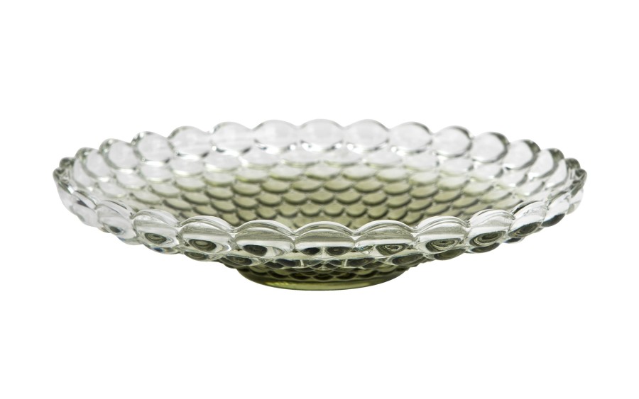 Patera szklana dekoracyjna 24 cm Dekor-Pap JK0440 do owoców i deserów
