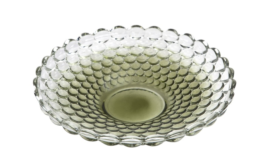 Patera szklana dekoracyjna 24 cm Dekor-Pap JK0440 do owoców i deserów