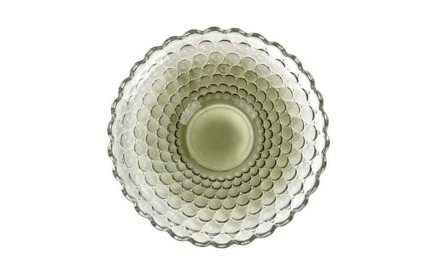 Patera szklana dekoracyjna 24 cm Dekor-Pap JK0440 do owoców i deserów