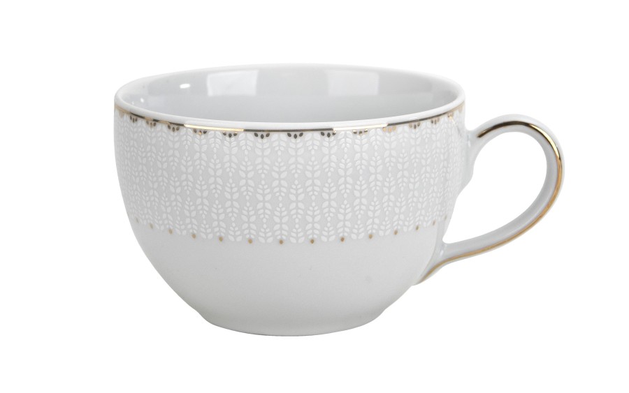 Serwis kawowy 12 osób Chodzież Bella porcelana złota elegancka
