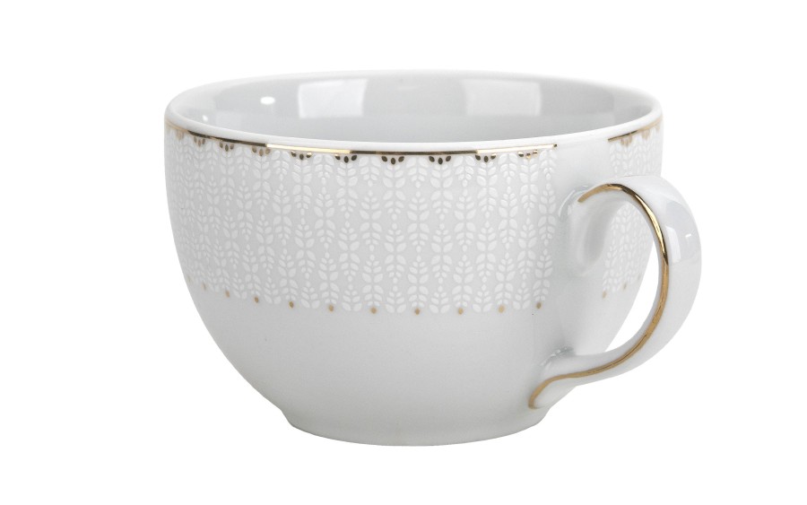 Serwis kawowy 12 osób Chodzież Bella porcelana złota elegancka