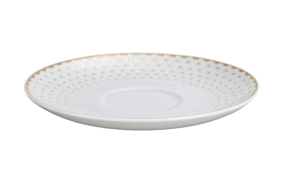 Serwis kawowy 12 osób Chodzież Bella porcelana złota elegancka