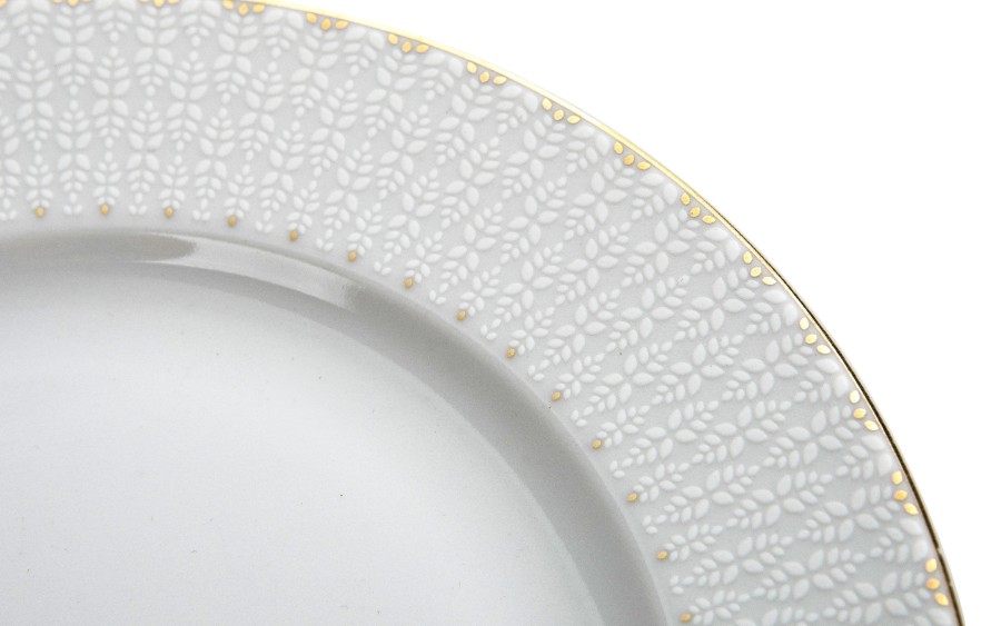 Serwis kawowy 12 osób Chodzież Bella porcelana złota elegancka
