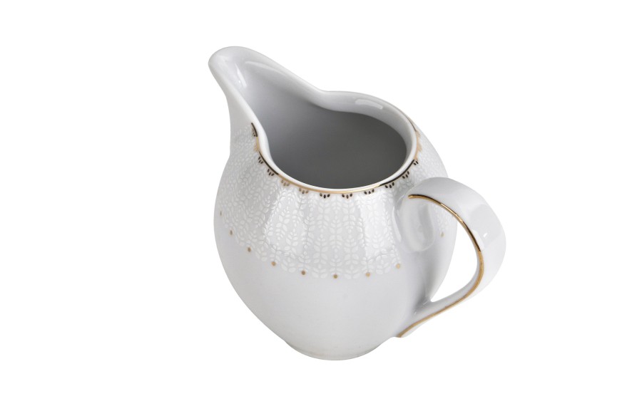 Serwis kawowy 12 osób Chodzież Bella porcelana złota elegancka