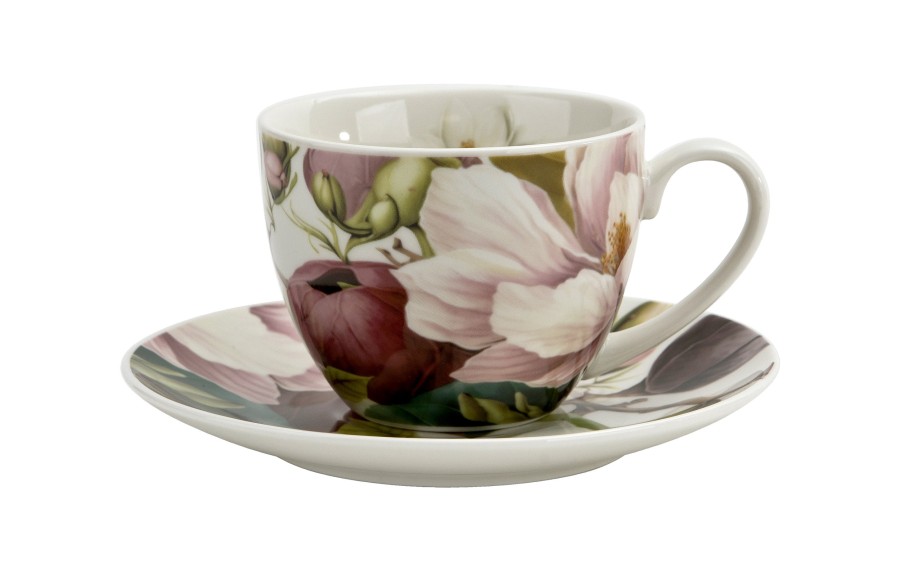 Komplet 2 filiżanek 270 ml + spodki Magnolie