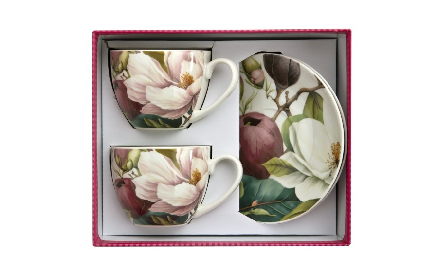 Komplet 2 filiżanek 270 ml + spodki Magnolie