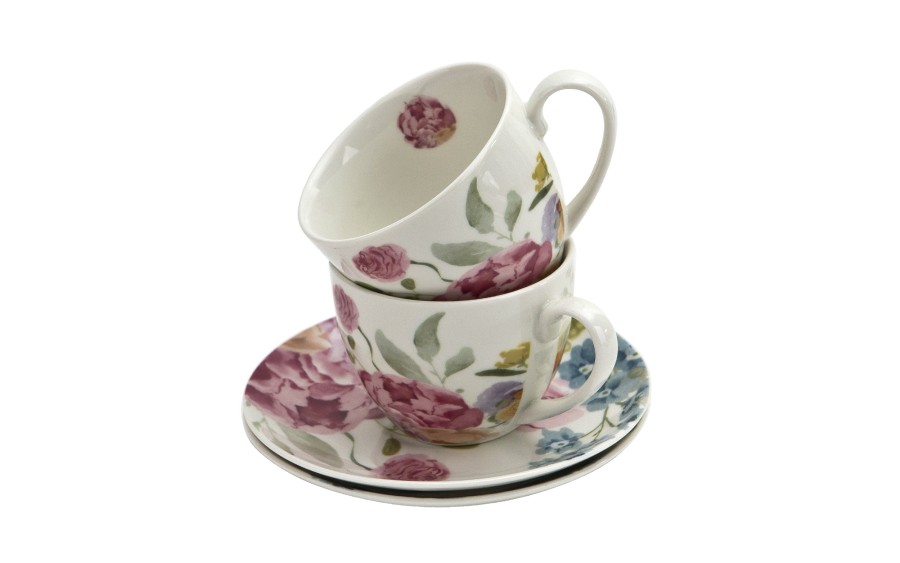 Komplet 2 filiżanek 270 ml + spodki June