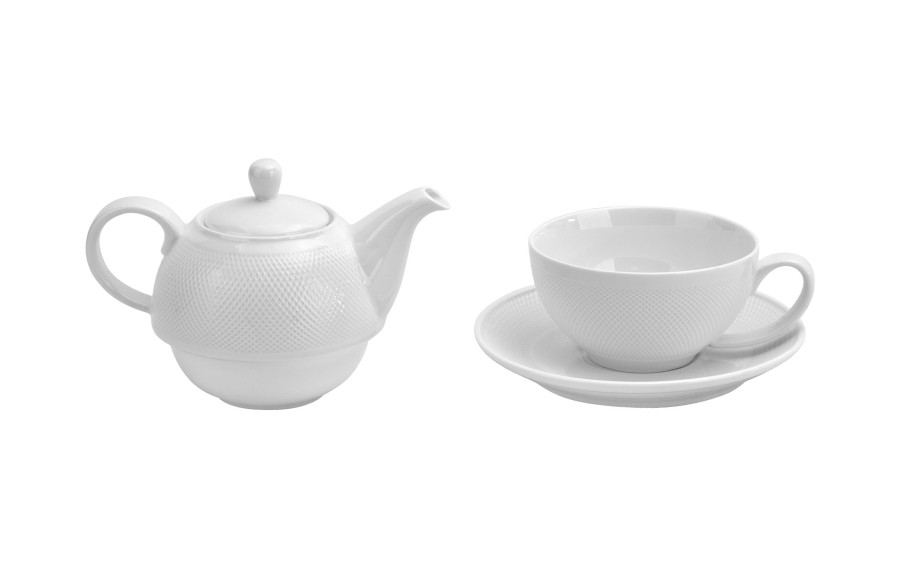 Filiżanka z dzbankiem i zaparzaczem Tea For One Diamond