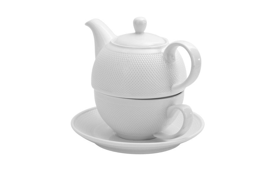 Filiżanka z dzbankiem i zaparzaczem Tea For One Diamond