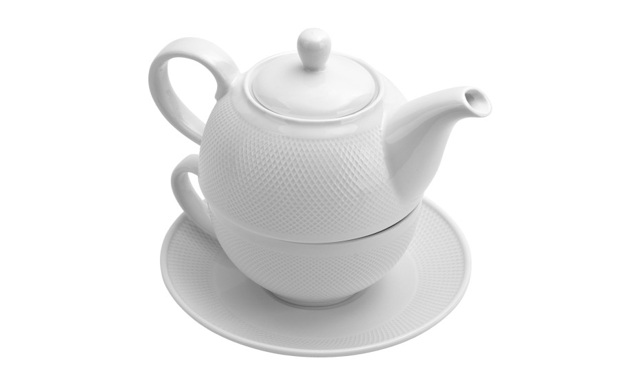 Filiżanka z dzbankiem i zaparzaczem Tea For One Diamond