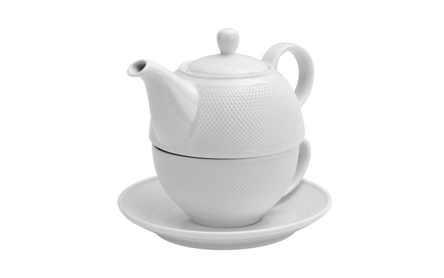 Filiżanka z dzbankiem i zaparzaczem Tea For One Diamond